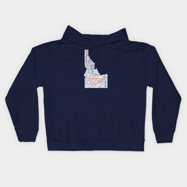 Idaho Wanderlust Kids Hoodie by Place Heritages